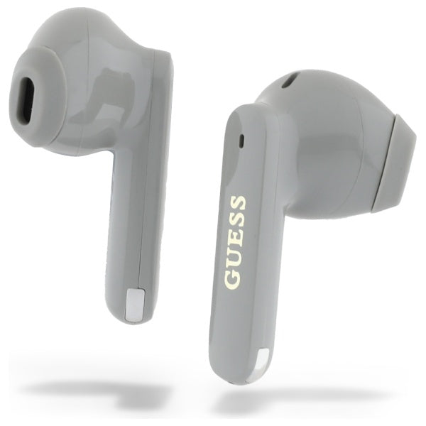 Handsfree Bluetooth Guess Elongated Metallic Printed Logo, TWS, Harmaa