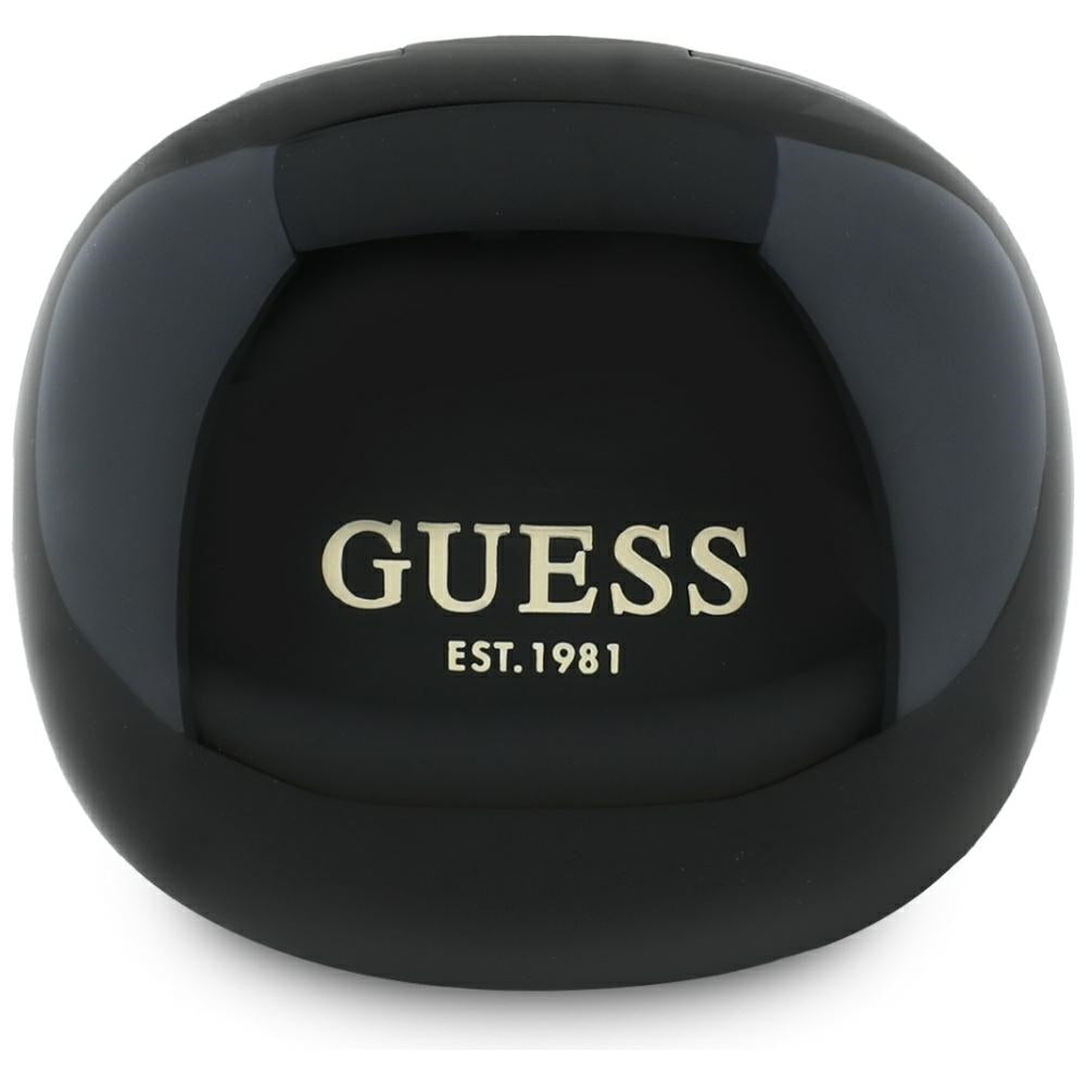 Handsfree Bluetooth Guess Flat Classic Logo Electroplated, TWS, Musta