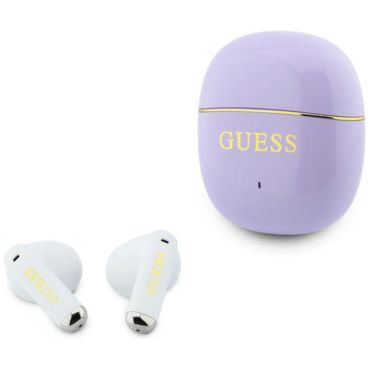 Handsfree Bluetooth Guess Glossy Gold Line Classic, TWS, Violetti