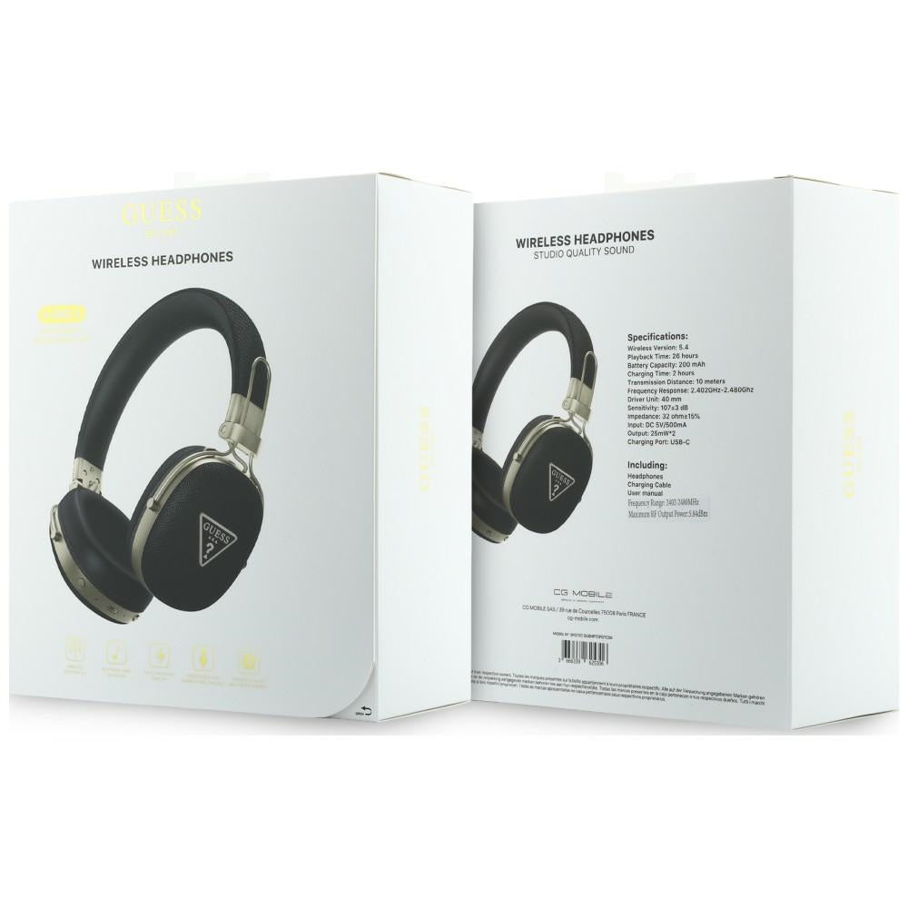 Handsfree Bluetooth Guess Karkea Kolmio Logo, A2DP, Musta