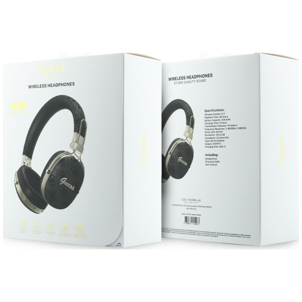 Handsfree Bluetooth Guess Metal 4G Script Logo, A2DP, Musta
