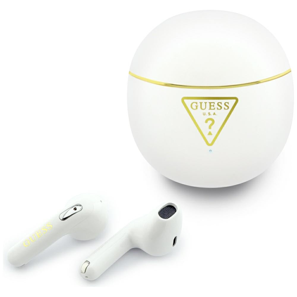 Handsfree Bluetooth Guess Script Print, TWS, Valkoinen