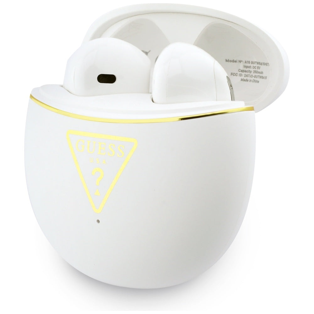 Handsfree Bluetooth Guess Script Print, TWS, Valkoinen