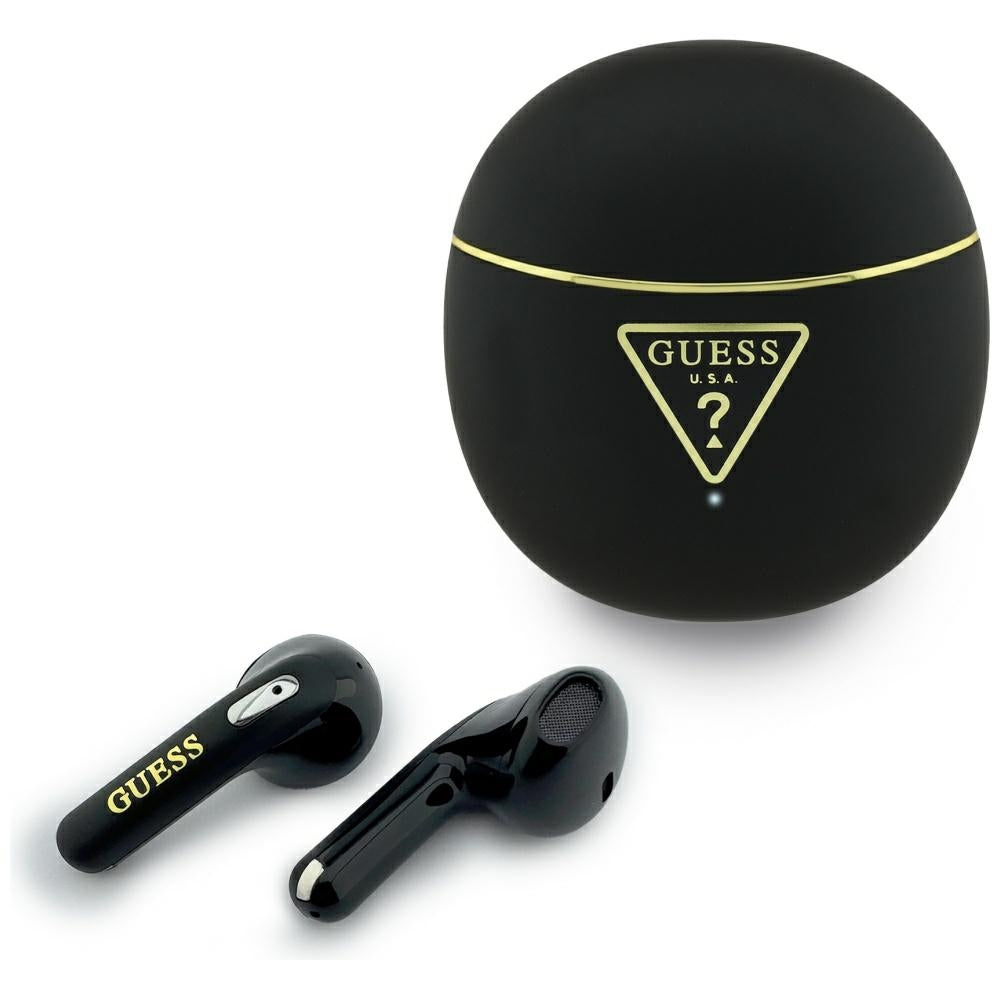 Handsfree Bluetooth Guess Script Print, TWS, Musta