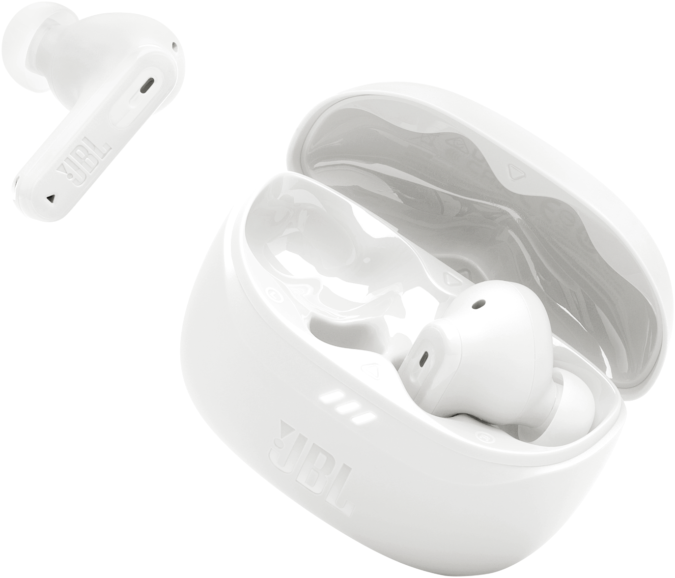 Handsfree Bluetooth JBL Tune Beam 2, TWS, ANC, MultiPoint, Valkoinen JBLTBEAM2WHT