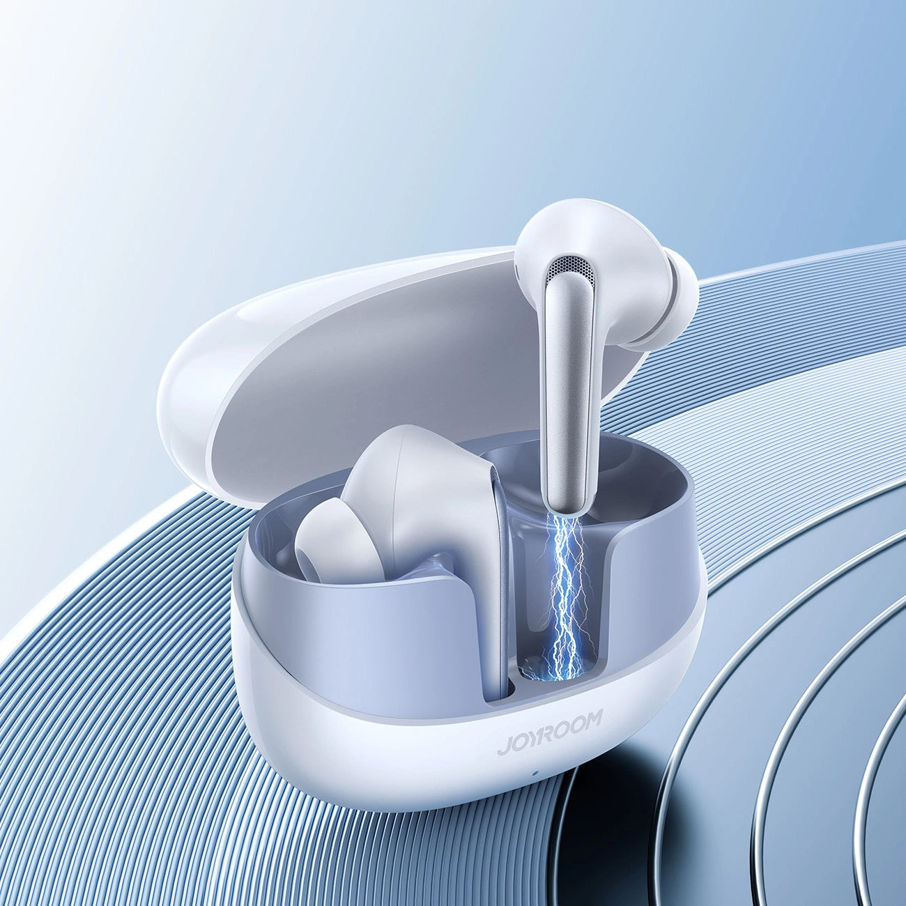 Handsfree Bluetooth Joyroom Funpods JR-FN2, TWS, ANC, Valkoinen