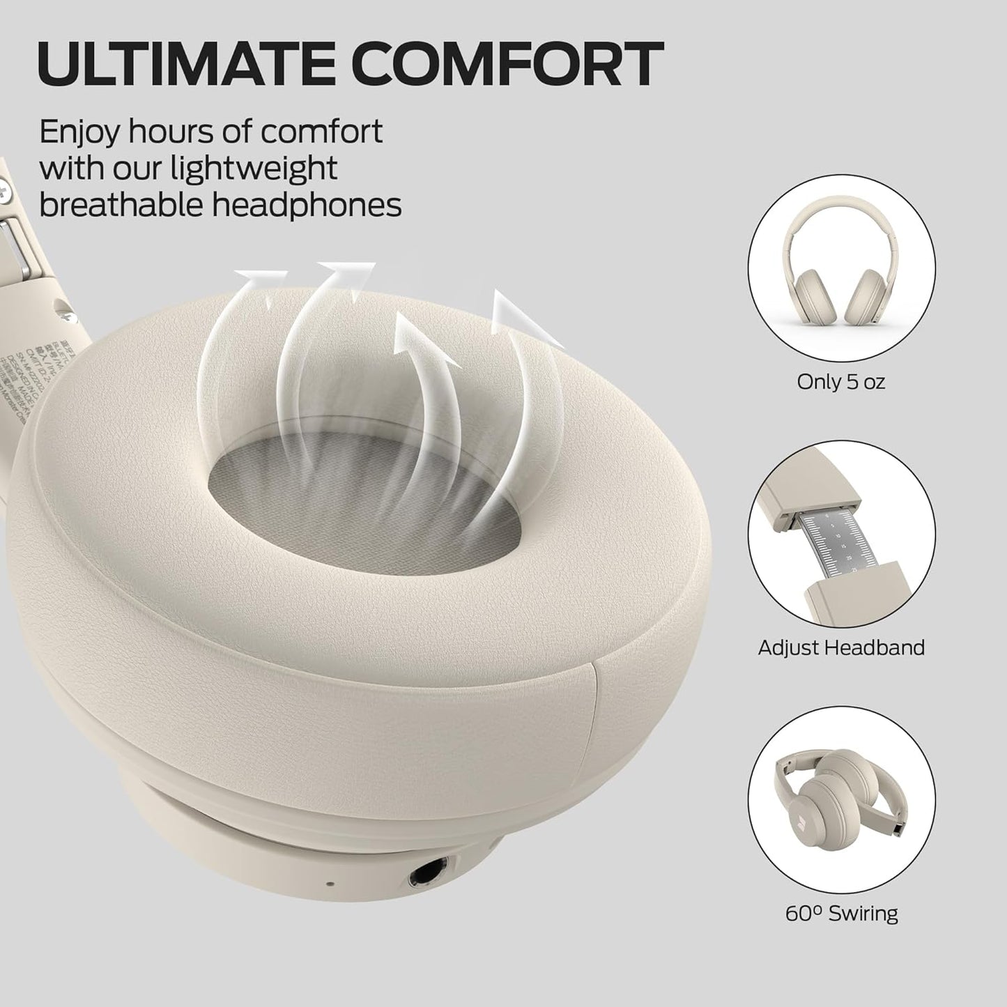 Handsfree Bluetooth Monster Mission 100, MultiPoint, A2DP, ANC, Valkoinen