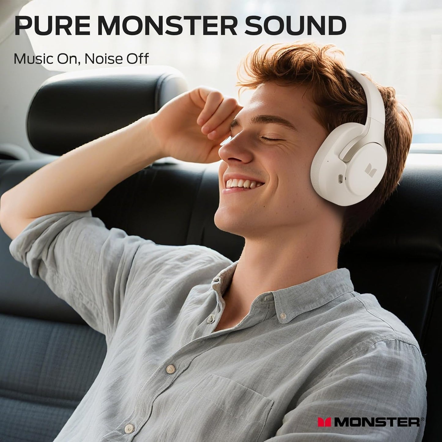 Handsfree Bluetooth Monster Persona 5th, MultiPoint, A2DP, ANC, Valkoinen