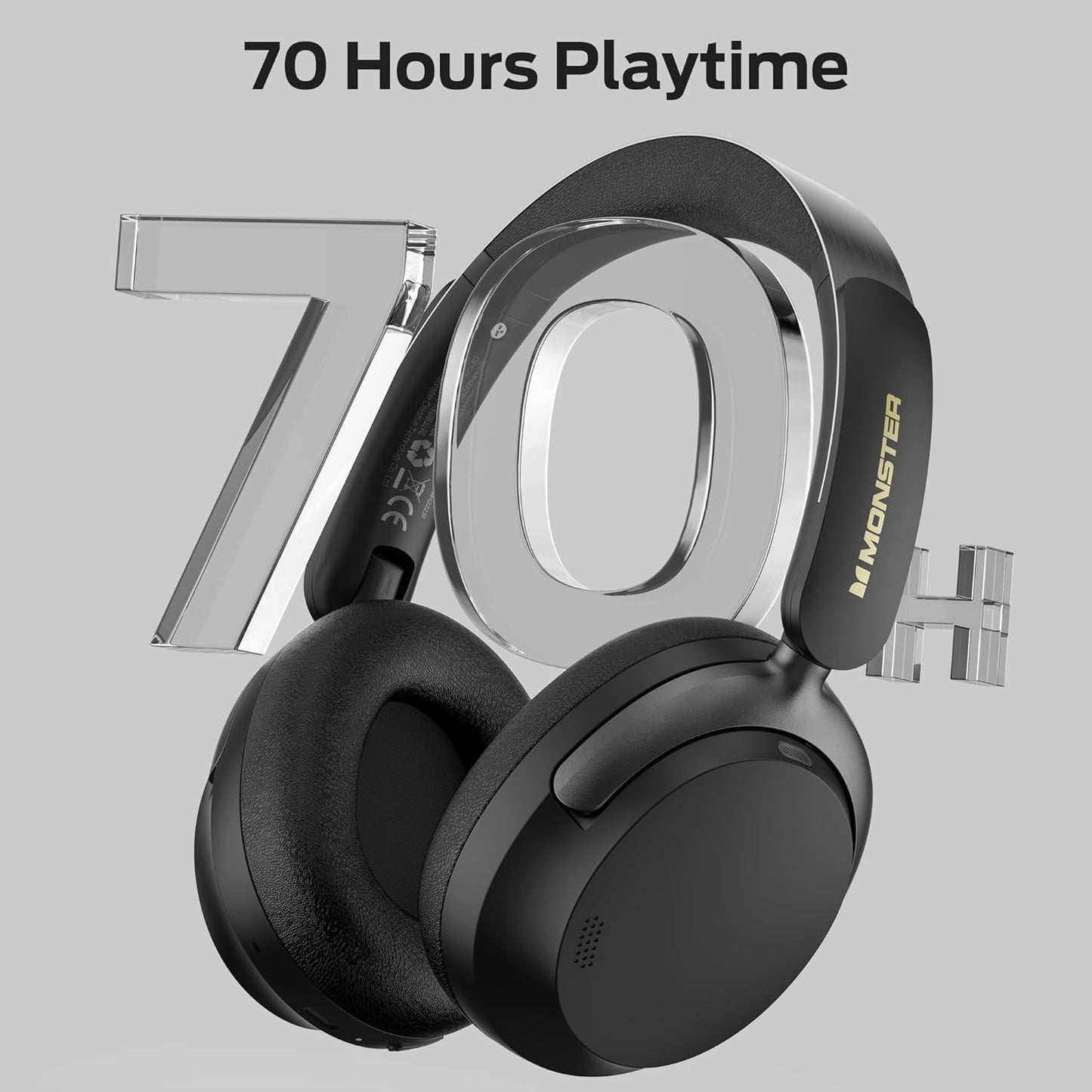 Handsfree Bluetooth Monster Persona 3rd, MultiPoint, A2DP, ANC, Musta