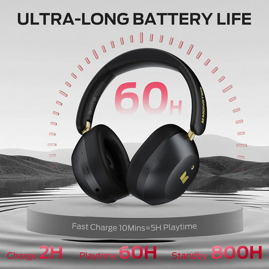 Handsfree Bluetooth Monster Persona 6th, MultiPoint, A2DP, ANC, Musta