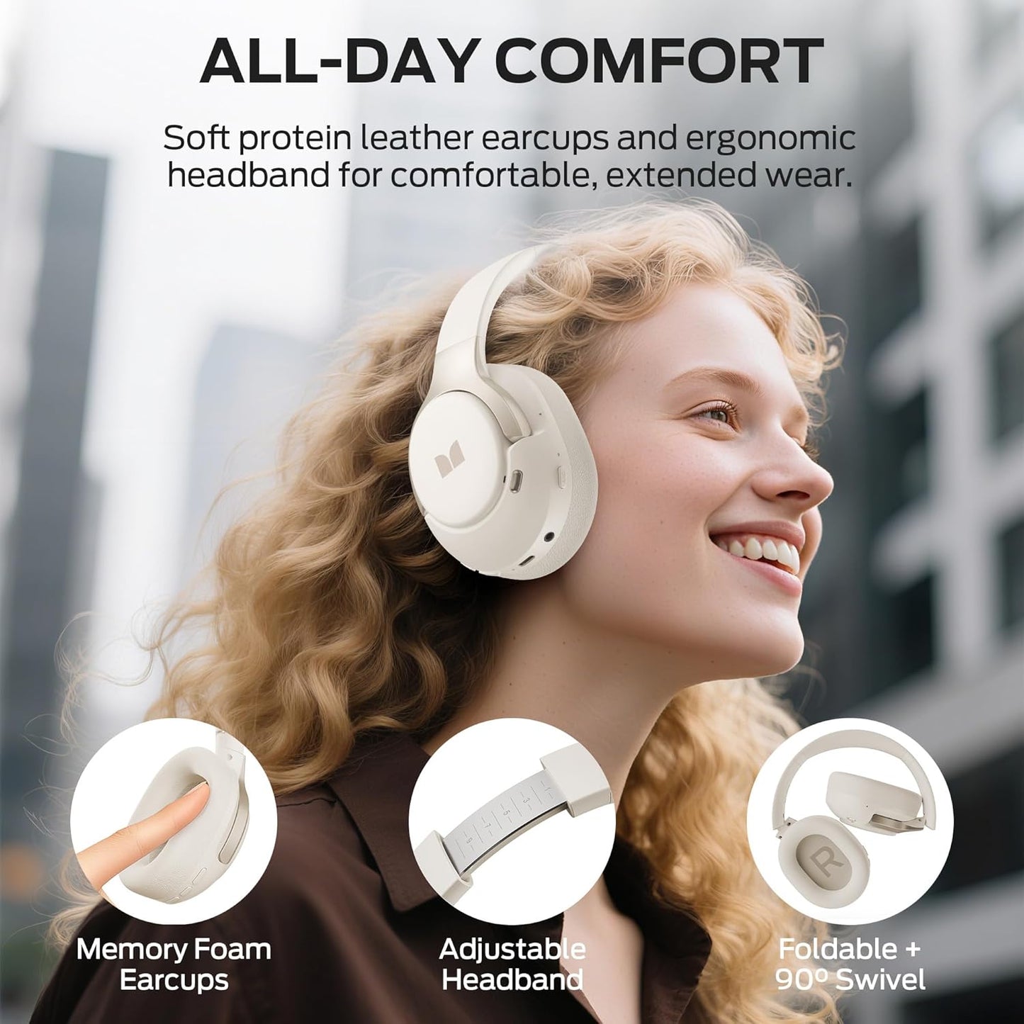 Handsfree Bluetooth Monster Persona 5th, MultiPoint, A2DP, ANC, Valkoinen
