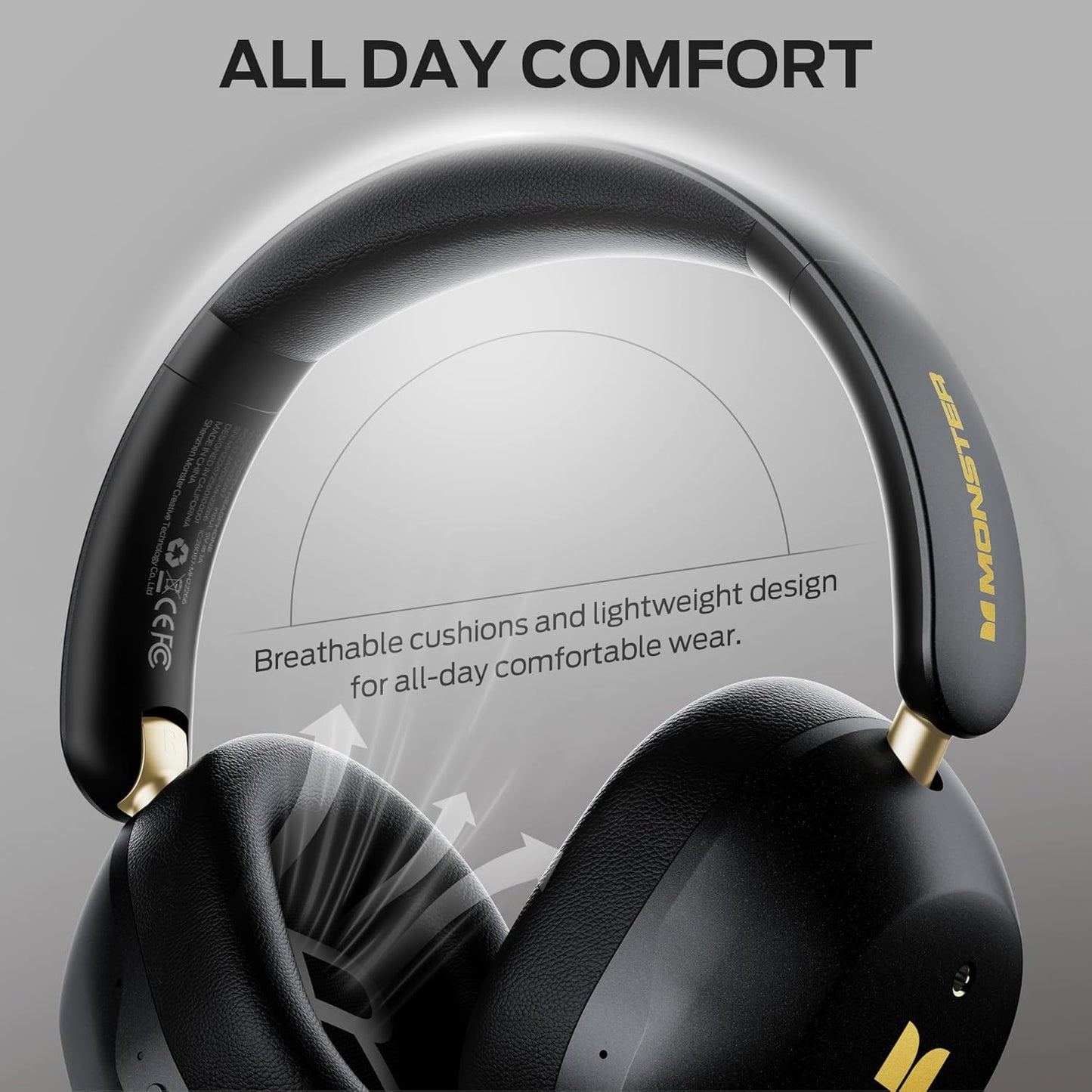 Handsfree Bluetooth Monster Persona 6th, MultiPoint, A2DP, ANC, Musta