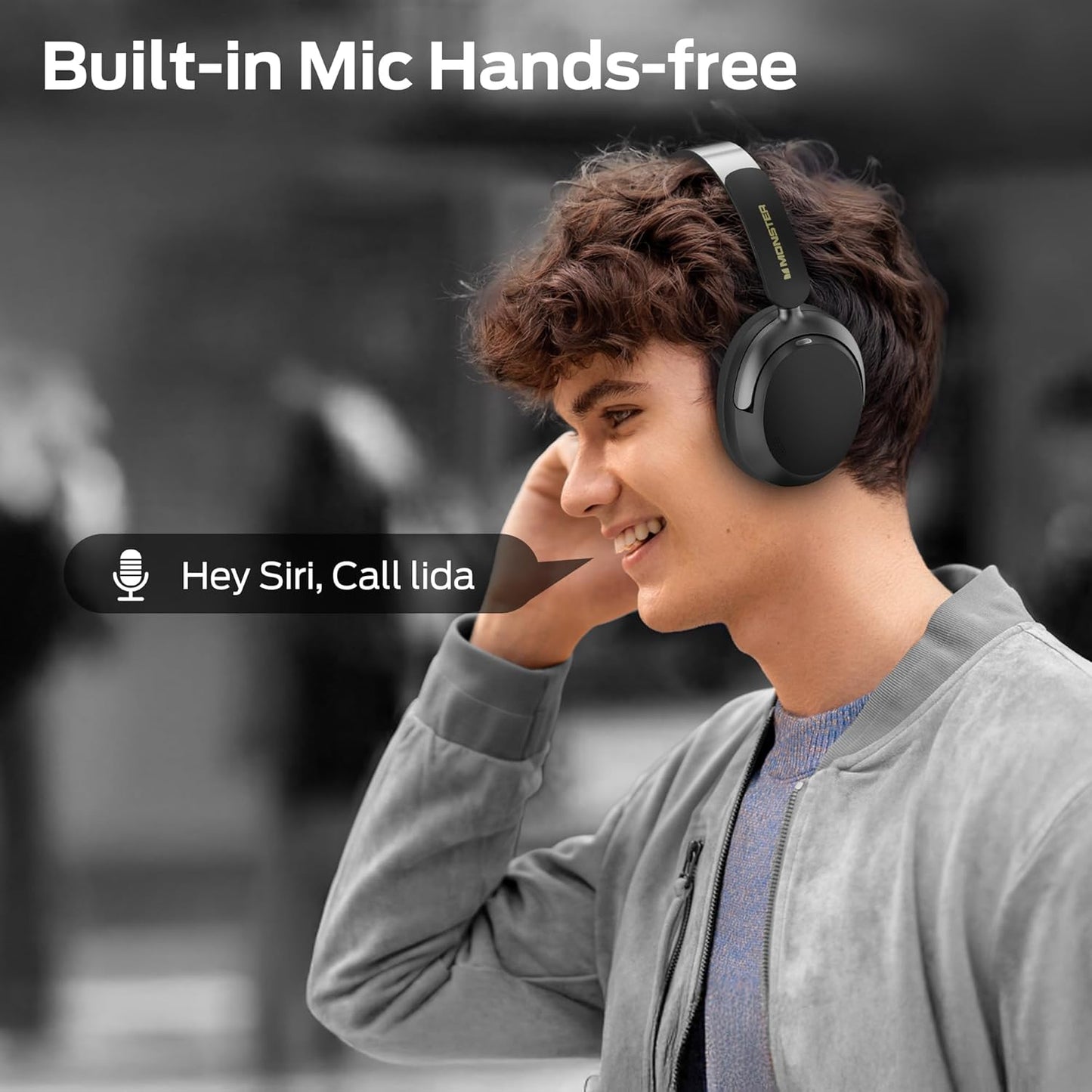 Handsfree Bluetooth Monster Persona 3rd, MultiPoint, A2DP, ANC, Musta