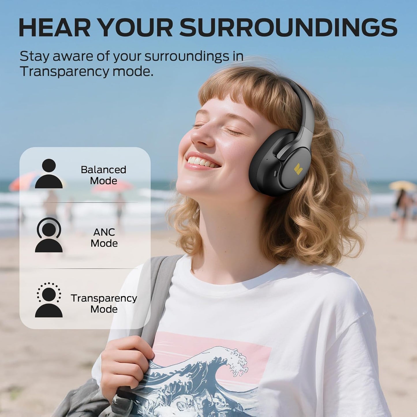 Handsfree Bluetooth Monster Persona 5th, MultiPoint, A2DP, ANC, Musta