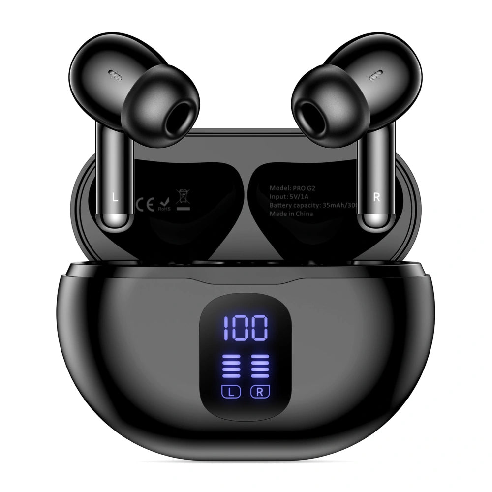 Handsfree Bluetooth Tech-Protect Ultraboost Pro G2, TWS, Musta