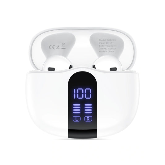 Handsfree Bluetooth Tech-Protect Ultraboost Core G2, TWS, Valkoinen