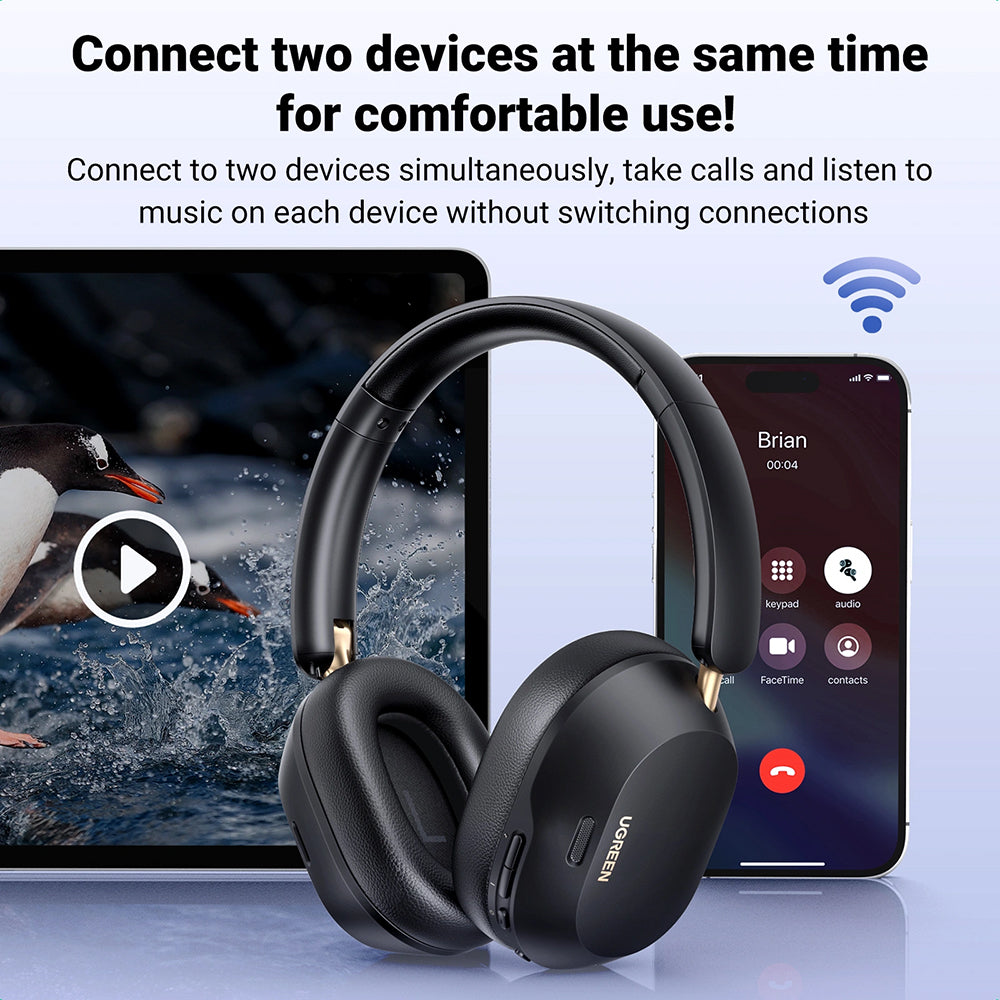 Handsfree Bluetooth UGREEN HiTune Max5C HP203, A2DP, ANC, Sininen