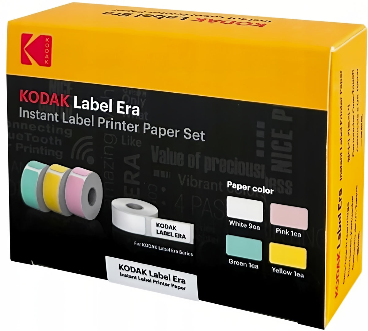 Itsekiinnittyvien tarrojen rulla Kodak Label Era -tulostimelle, 12 kappaleen setti