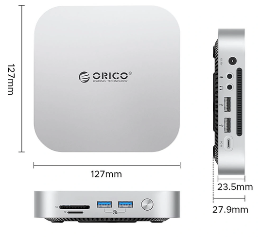 Orico MiniLink M49P monitoimihubi Apple Mac Mini M4:lle, 9-in-1, hopea