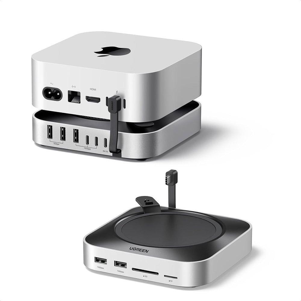 UGREEN CM841A monitoiminen keskitin (95094) Apple Mac Mini M4 / Pro, 10in1, harmaa