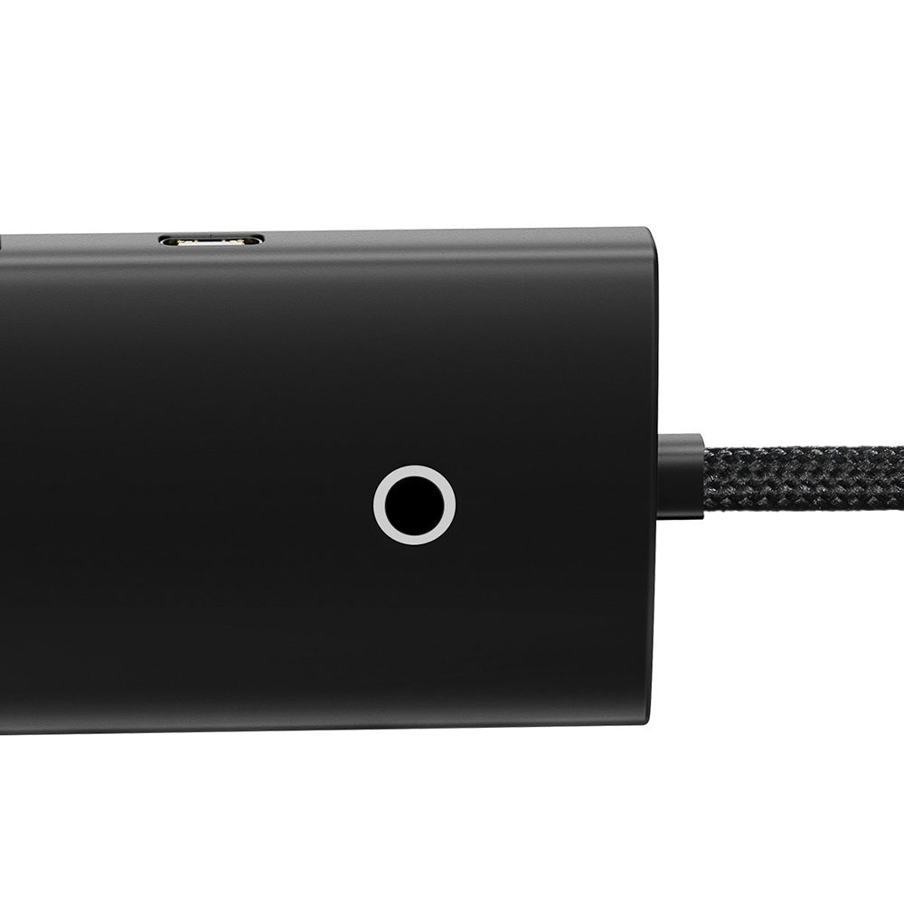 Baseus Lite USB Hub, 4 x USB-A 3.0 - 1 x USB-C, 1m, Black WKQX030101