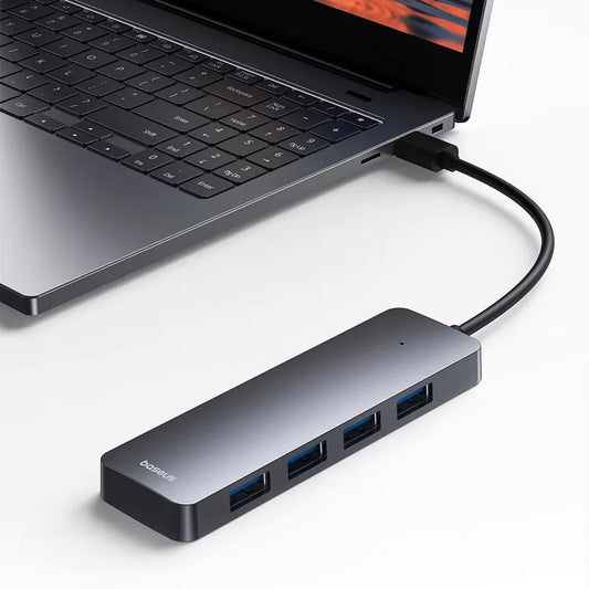 Baseus UltraJoy Lite USB Hub, 4 x USB-A 3.0, Gray B0005280B811-00