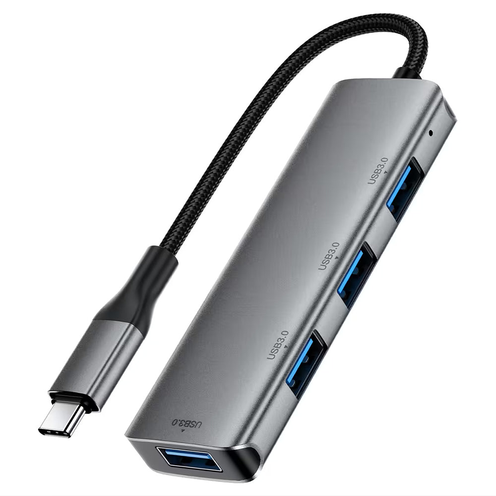 Hub USB-C Acefast J15, 4in1, Harmaa
