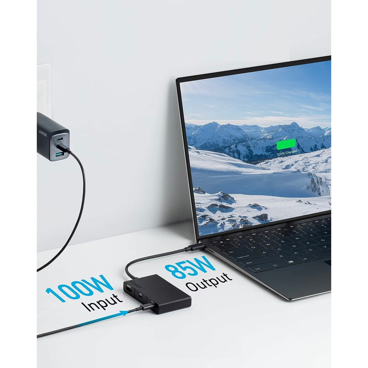 USB-C-keskitin Anker 332, 2 x USB-A - 2 x USB-C - 1 x HDMI, Musta A8356G11