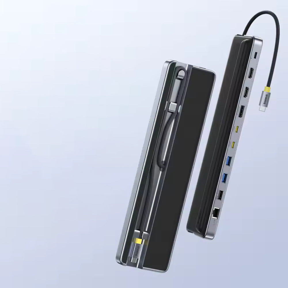 Hub USB-C Baseus EliteJoy EH3, 12in1, Harmaa B00051300111-00