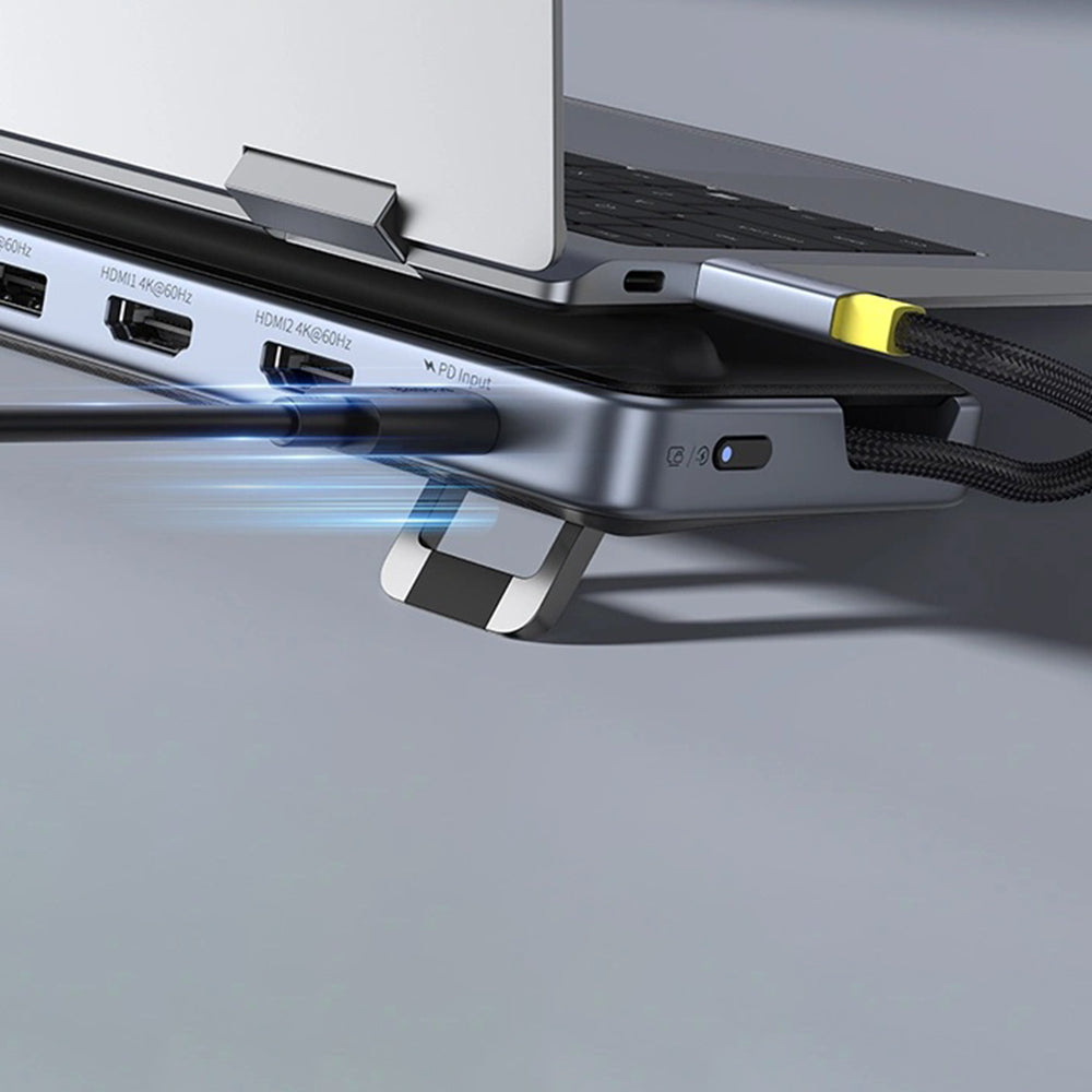 Hub USB-C Baseus EliteJoy EH3, 12in1, Harmaa B00051300111-00
