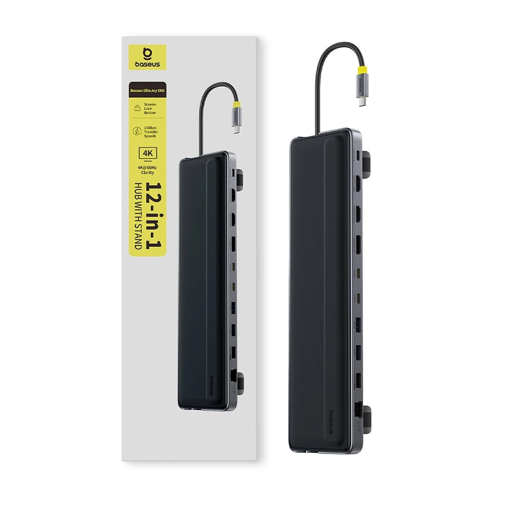 Hub USB-C Baseus EliteJoy EH3, 12in1, Harmaa B00051300111-00