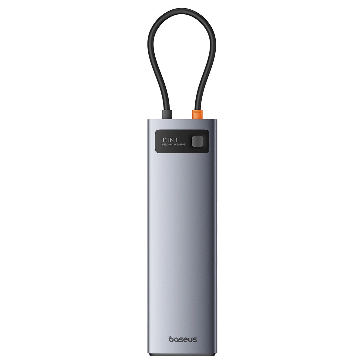 Hub USB-C Baseus Metal Gleam, 3 x USB-A 3.0 - 1 x USB-A - 1 x USB-C - 1 x HDMI - 1 x VGA - 1 x Jack 3.5mm - 1 x RJ45 - 1 x SD - 1 x microSD, Harmaa