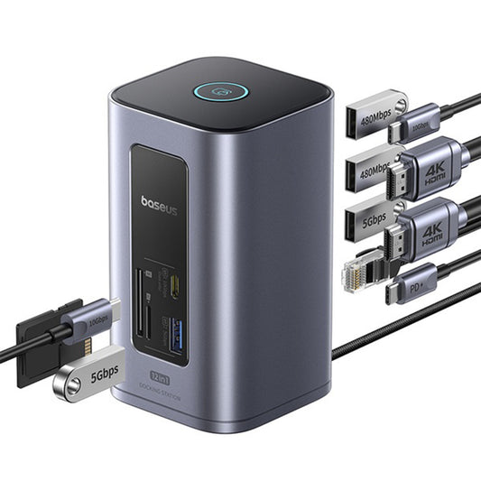Hub USB-C Baseus NU1 Air Spacemate, 12in1, Harmaa B00061800123-00