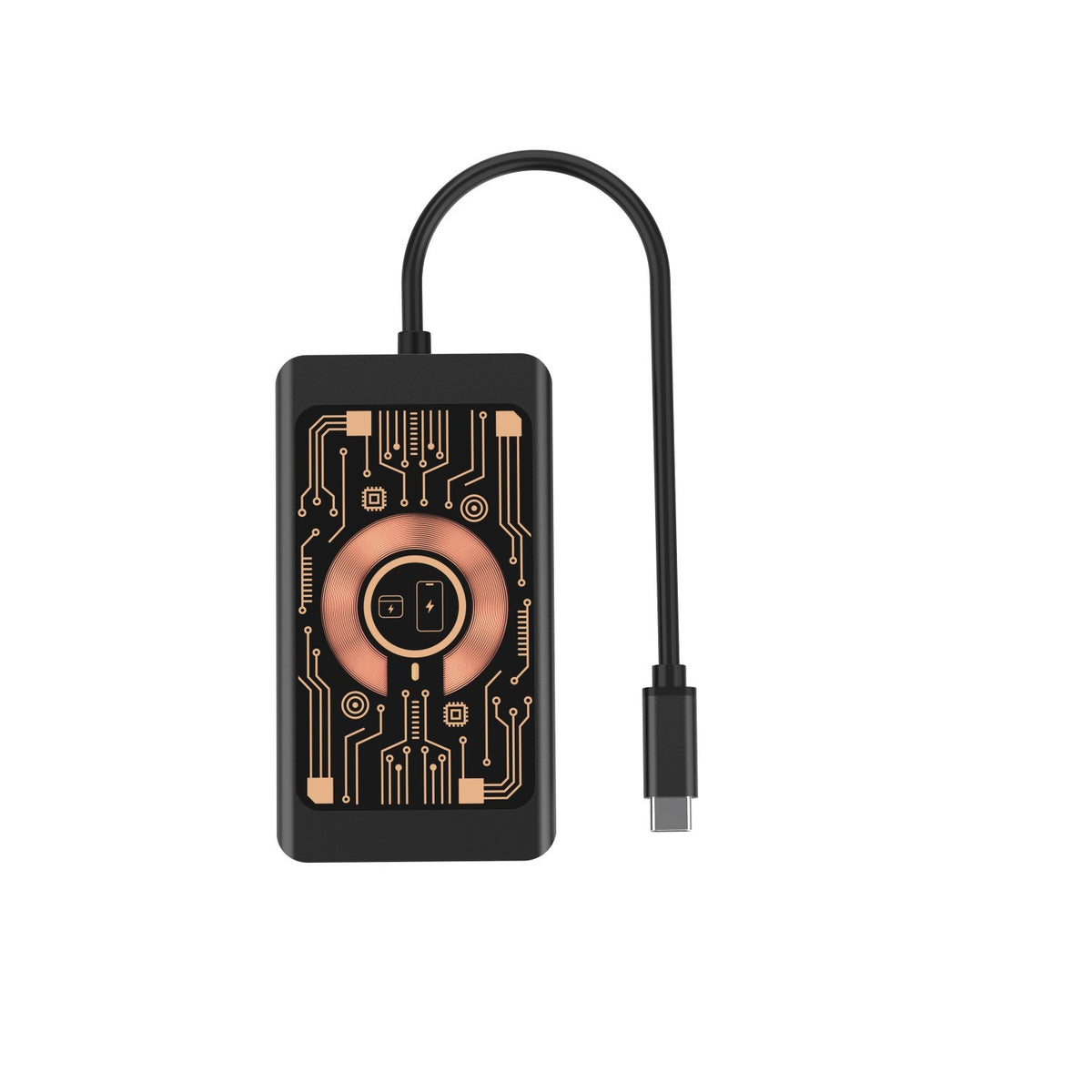USB-C-hubi langattomalla QI-latauksella Qualo QTPB5-HUB-18, 9in1, Harmaa