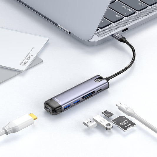 USB-C McDodo HU-7740, 6in1, Harmaa