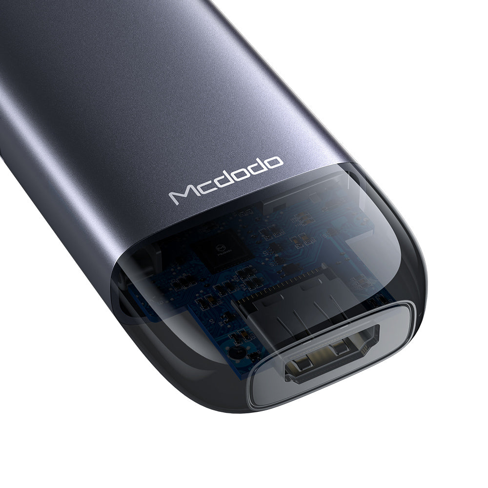 McDodo HU-7740 USB-C Hub, 6in1, Gray