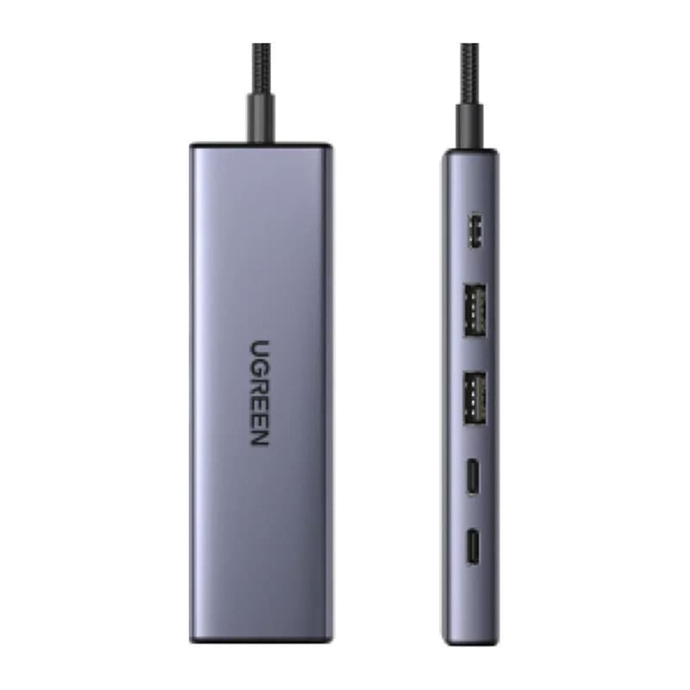 Hub USB-C UGREEN CM511 (75586), 6in1, Harmaa