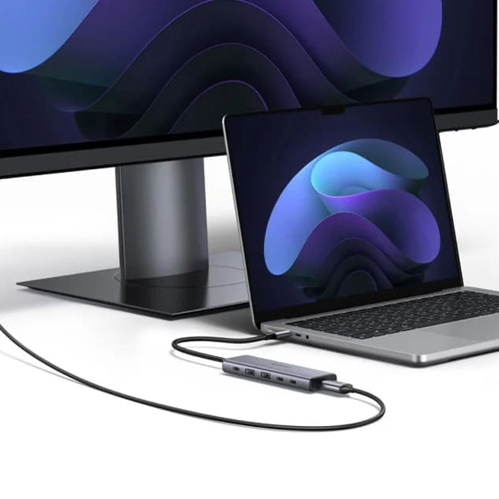 Hub USB-C UGREEN CM511 (75586), 6in1, Harmaa