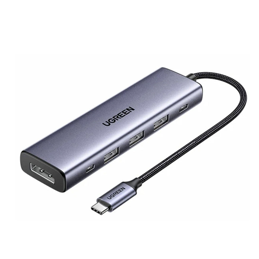 Hub USB-C UGREEN CM511 (75642), 6in1, Harmaa