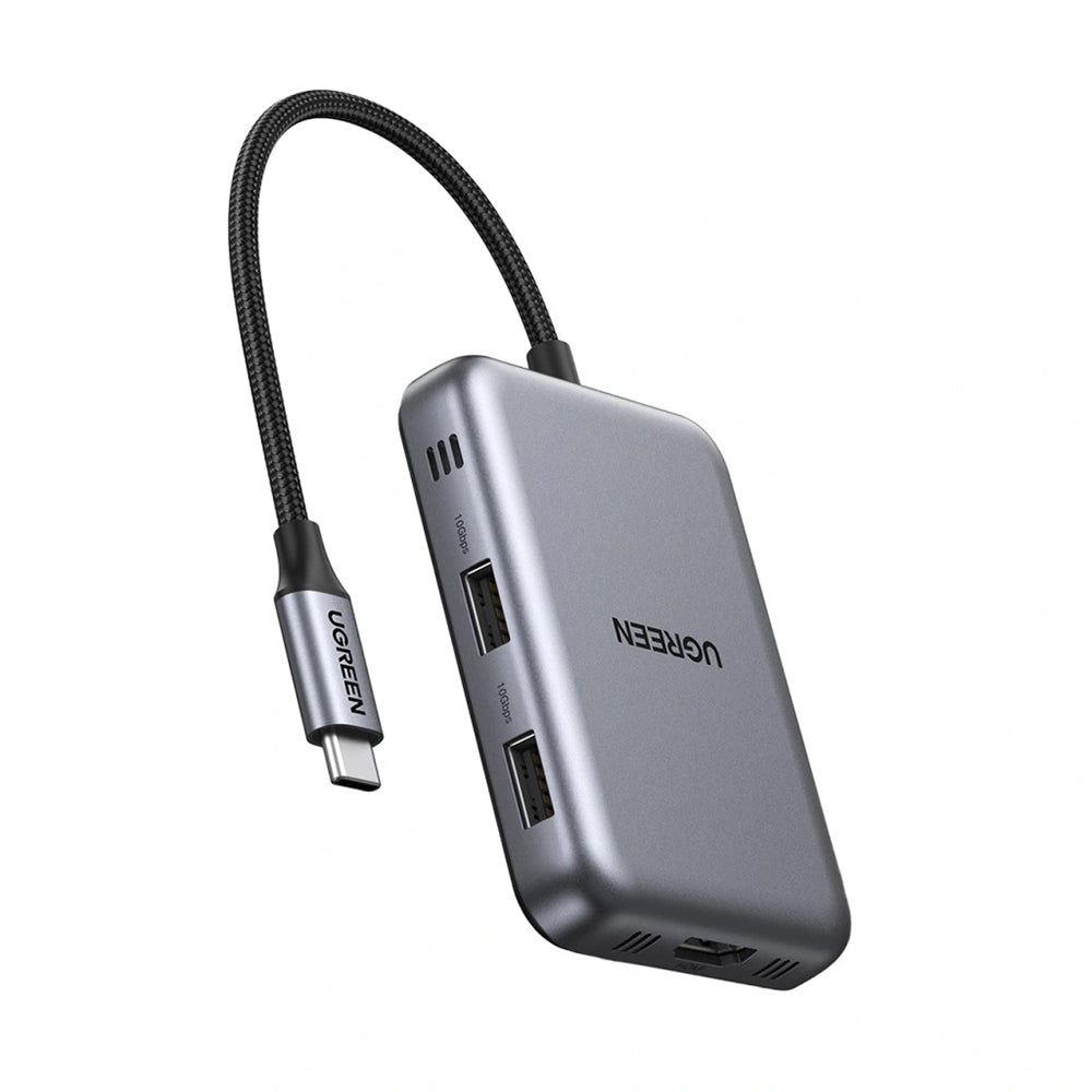 Hub USB-C UGREEN CM896 (65759), 7in1, Harmaa