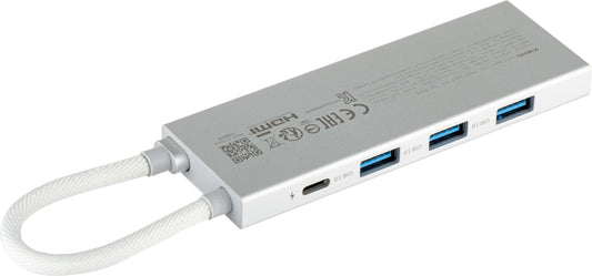 Hub USB-C Xiaomi, 3 x USB-A 3.0 - 1 x USB-C - 1 x HDMI, Valkoinen BHR8804GL