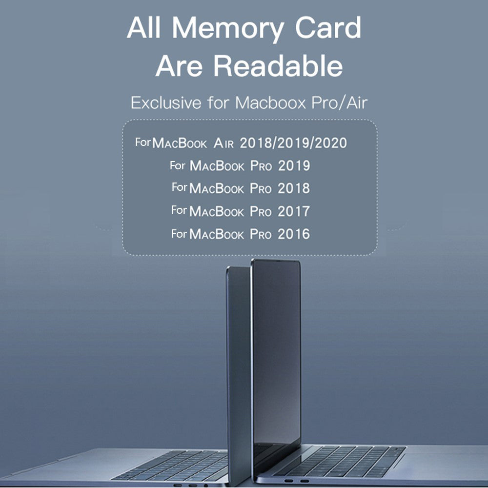 Yesido HB10 USB-C -keskitin Apple MacBook Pro / Air, 6in1, Harmaa
