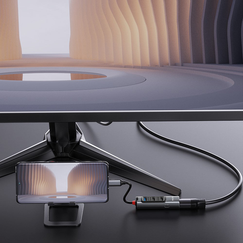 USB-C-hubi Yesido HB23, 5in1, harmaa