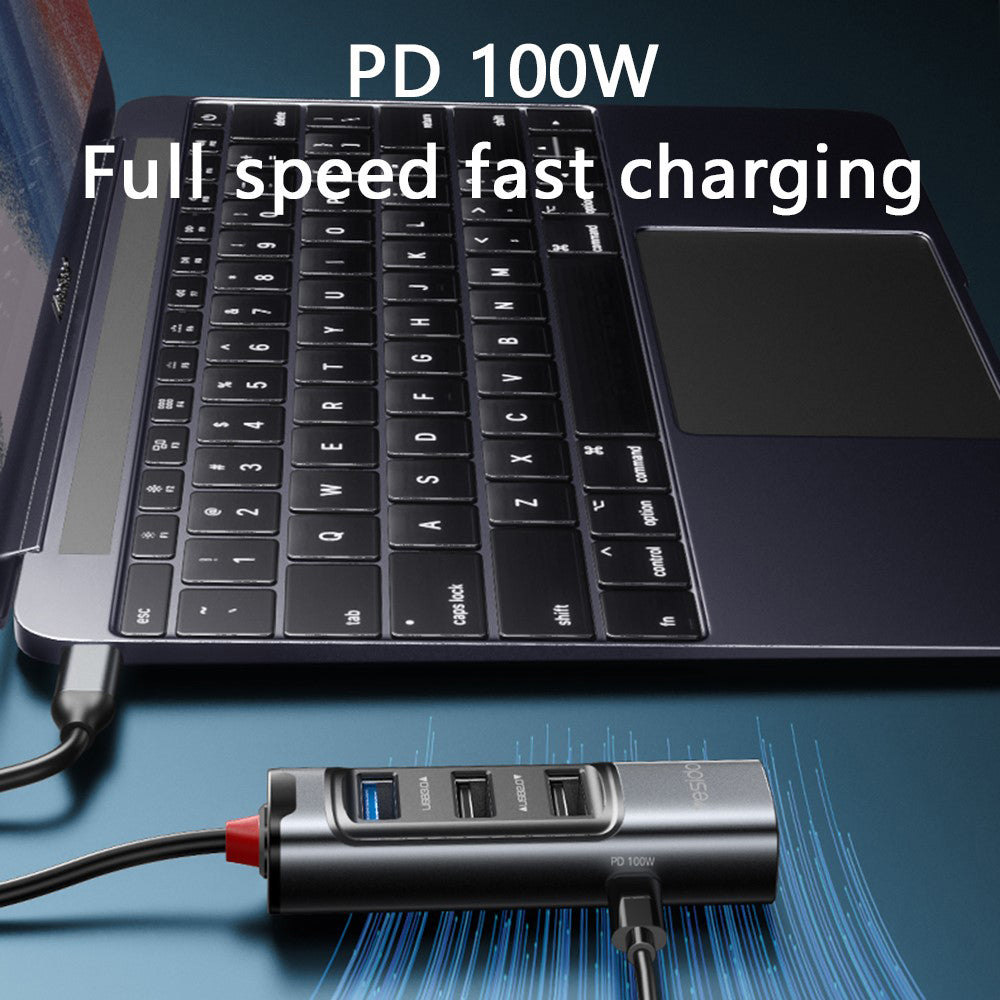 USB-C-hubi Yesido HB23, 5in1, harmaa