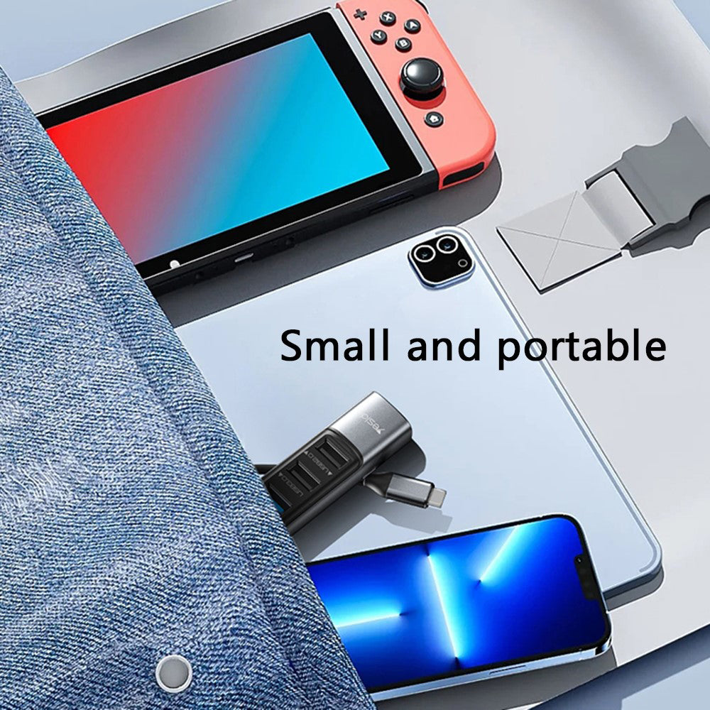 USB-C-hubi Yesido HB24, 5in1, harmaa