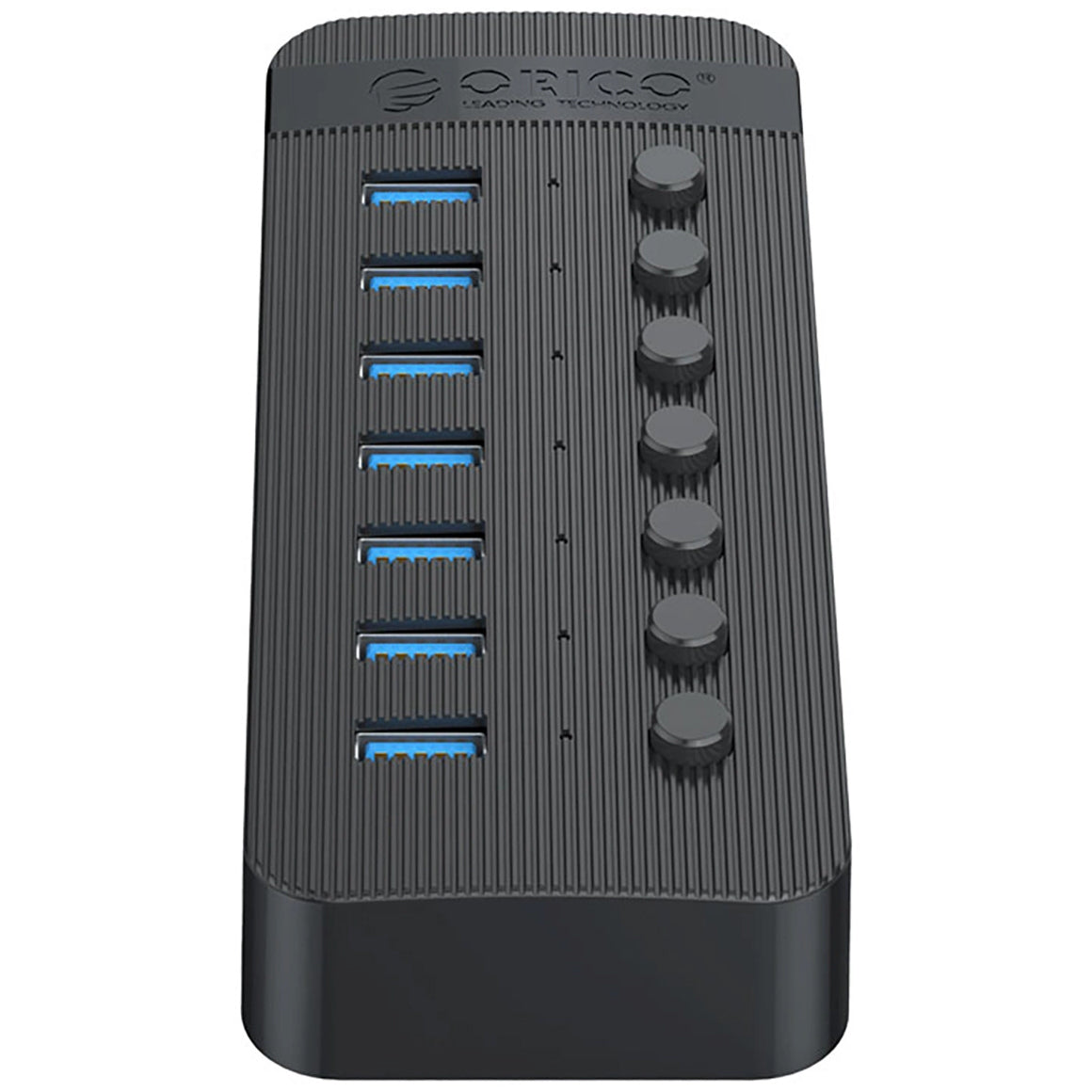 USB-hubi Orico CT2U3-7AB, 7 x USB-A 3.0, Musta