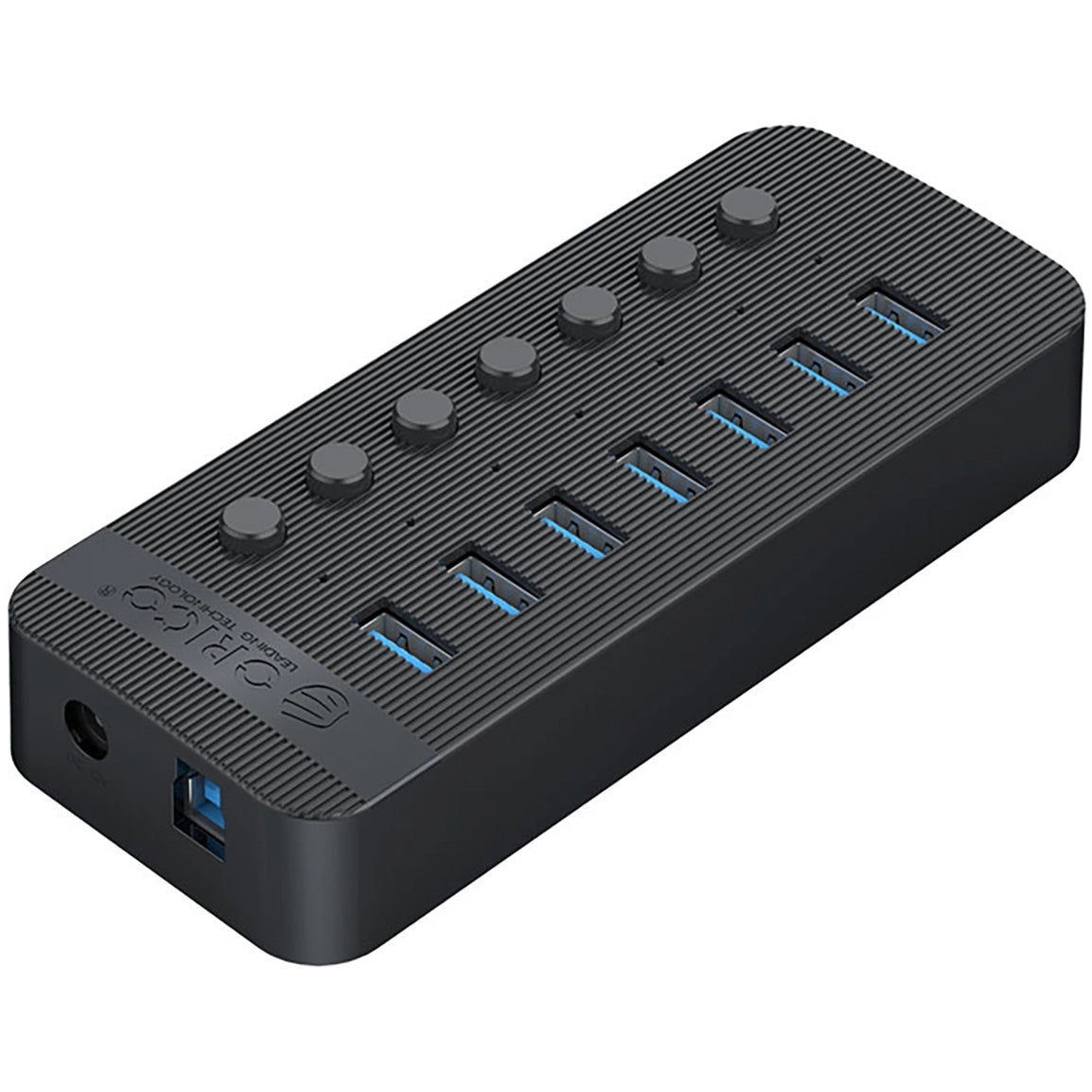 USB-hubi Orico CT2U3-7AB, 7 x USB-A 3.0, Musta