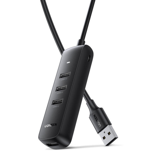 USB-keskitin UGREEN CM416, 4 x USB-A 3.0, 0.25m, musta