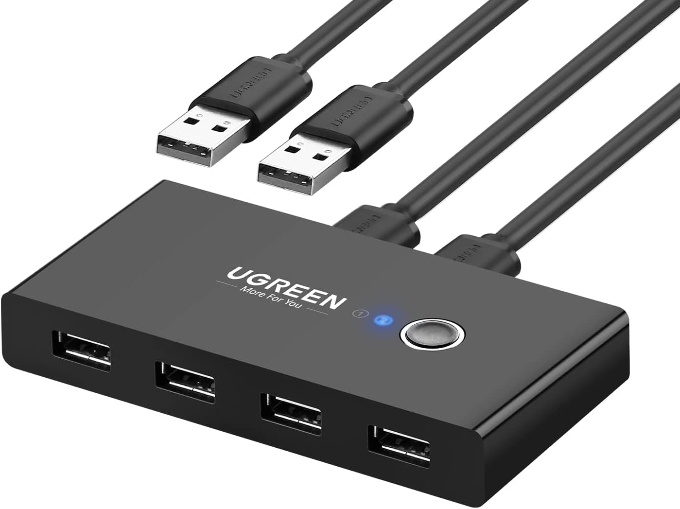 UGREEN US216 USB Switch (30767) Two Sharing Box, 4 x USB-A, Black
