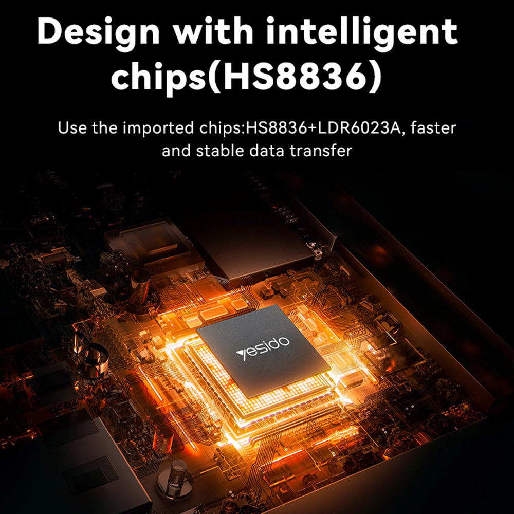 USB / USB-C -keskitin Yesido HB21, 5in1, Harmaa